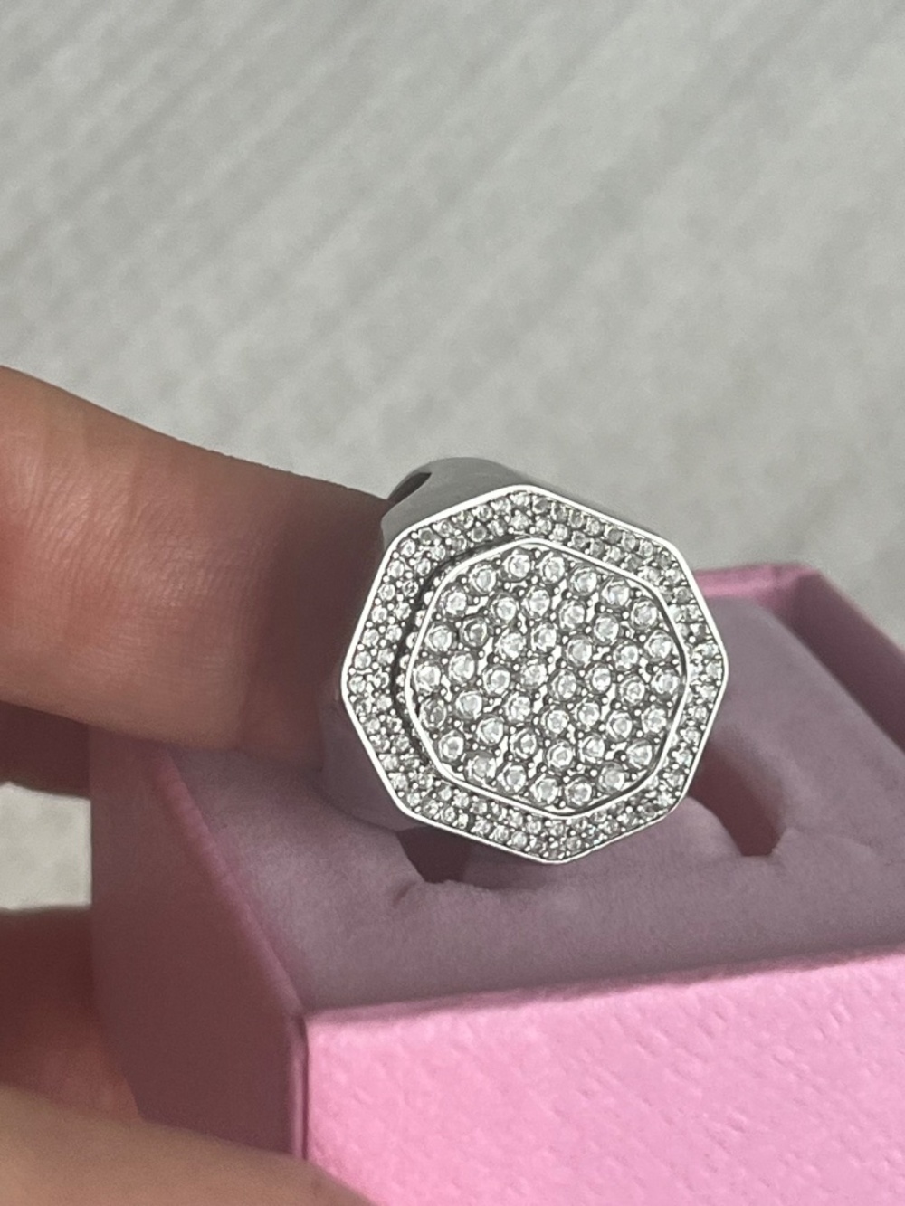Swarovski Dextera Pavé Cocktail Ring – Octagon Statement Ring | Size 55 | NWT